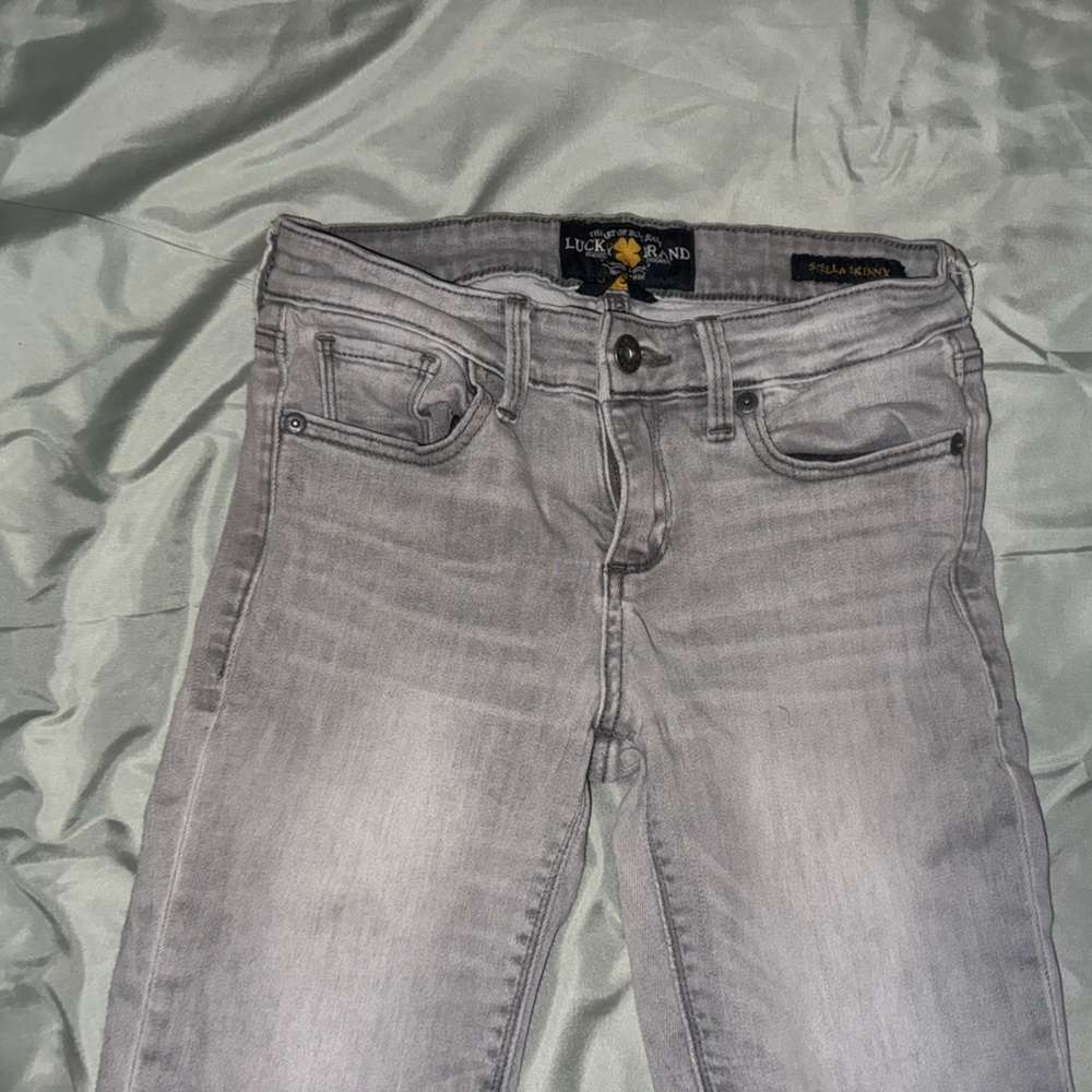 Lucky Brand Light Gray Stella Skinny Jeans